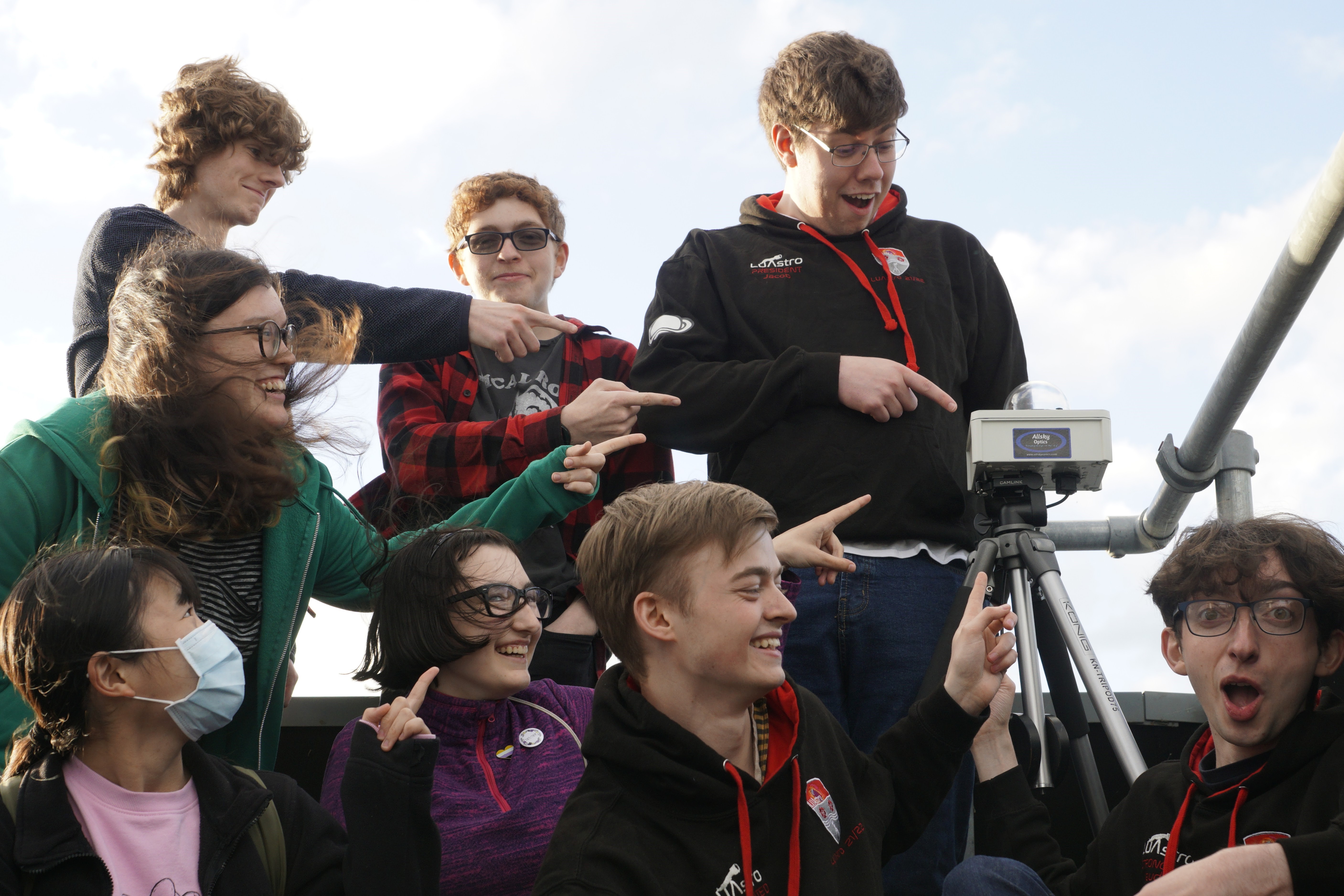 The AllSky camera itself (and some people too)